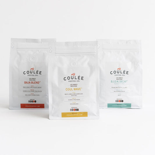 COULÉE COFFEE MIX PACK - WHOLE BEAN COFFEE - 3 PACK (3 x 12oz bags)